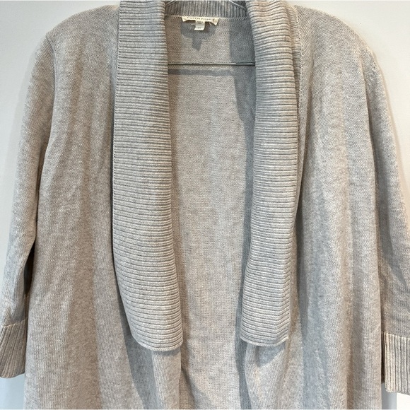 Eileen Fisher Open Front Shawl Collar Cardigan. 100% cotton Beige women’s XS - Picture 3 of 5